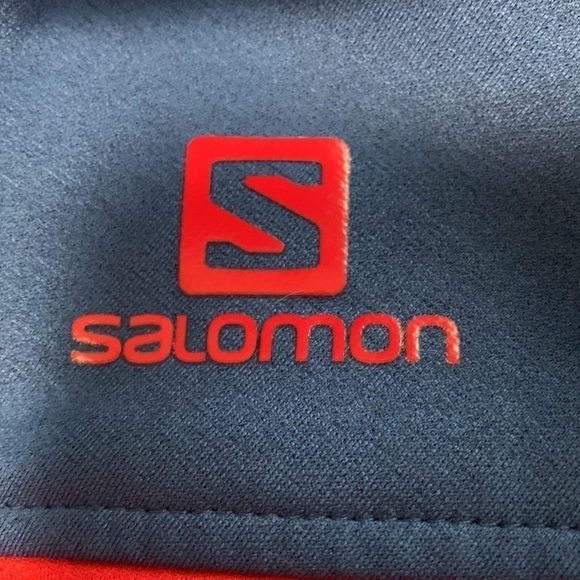 Salomon Soft Shell Advanced Skin Jacket Full Front Zipper Red/Blue Size Small - Picture 8 of 12